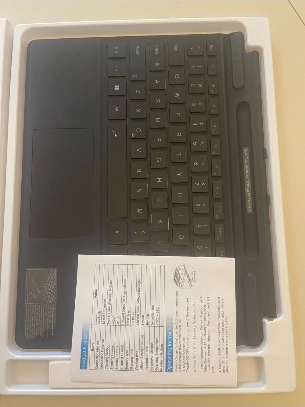 Surface Pro Bluetooth Keyboard for Microsoft Surface Pro 11/10/9/8/X 13